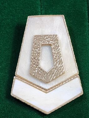 AKOLA Vintage 80s Horn Large Brooch